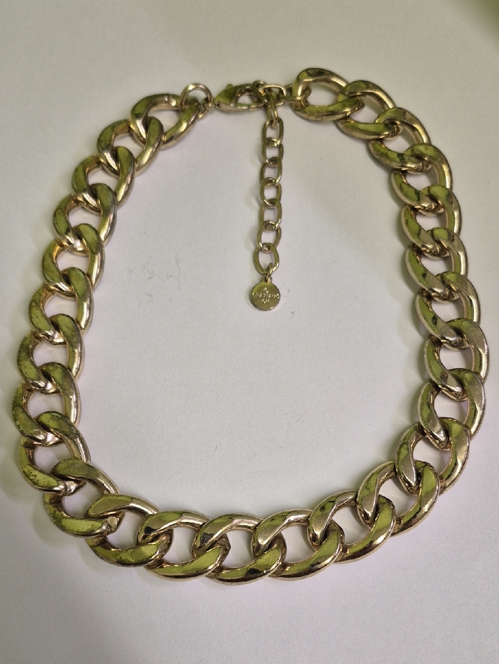Graziano Gold Chunky Curb Chain 18" Inch Necklace - Women Jewelry